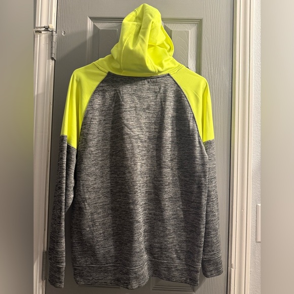 DC Comics Batman hoodie pullover neon green & gray Side pockets Boys size 2XL 18 - Picture 6 of 8